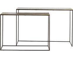 Light & Living Sidetable Zayn Set van 2 stuks - Antiek Brons