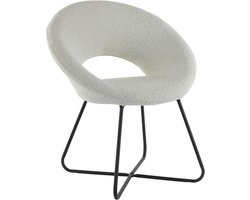 Light & Living Stoel Antony - Crème - Bouclé