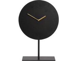 Light & Living Tafelklok Waiwo - Zwart/Goud - 30x10x45,5cm - Metaal - Klok - Tafelklok - Klokken - Kerstcadeau - Cadeau voor hem - Cadeau voor haar - Kerstdecoratie