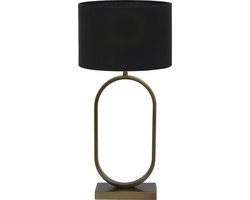 Light & Living Tafellamp Jamiri/Livigno - Ant, Brons/Zwart - Ø30x67cm - Tafellamp met kap