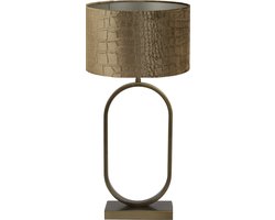 Light & Living Tafellamp Jamiri/Praya - Ant, Brons/Bruin - Ø30x67cm - Tafellamp met kap