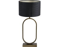 Light & Living Tafellamp Jamiri/Praya - Ant, Brons/Zwart - Ø30x67cm - Tafellamp met kap