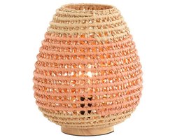 Light & Living - tafellamp - Kalipa - rood - rotan - nachtkastlamp - E27 - 1891794