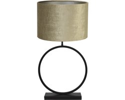 Light & Living Tafellamp Liva/Gemstone - Zwart/Brons - Ø40x78,5cm - Tafellamp met kap