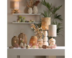 Light & Living Tafellamp Marree Papier Maché, 52cm - Crème (excl. kap)