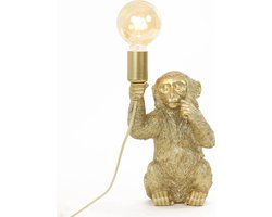 Light & Living Tafellamp Monkey - Goud - 20x19,5x34cm - Bohemian