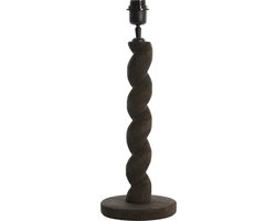 Light & Living Tafellamp Nanno Mangohout - Mat Grijs/Bruin (excl. kap)