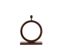 Light & Living Tafellamp Tinar Mangohout, 55cm - Mat Bruin (excl. kap)