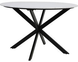 Light & Living Tomochi - Ronde Eettafel - Marmer Wit - Ø120x78 cm