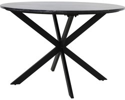 Light & Living Tomochi - Ronde Eettafel - Marmer Zwart - Ø120x78 cm