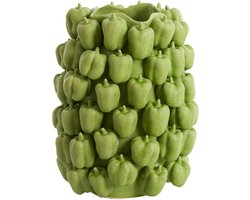 Light & Living Vaas Bellpepper Keramiek, 47cm hoog - Mat Groen