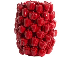 Light & Living Vaas Bellpepper - Rood - 35x33x47cm - Keramiek - - Bloemenvaas - Woondecoratie - Decoratieve vaas voor woonkamer of slaapkamer - Pasen - Paasdecoratie - Vaas voor Paastakken