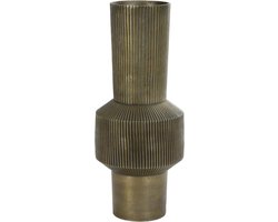 Light & Living Vaas Benzo - Antiek Brons - Ø20cm - Metaal - Modern - Bloemenvaas - Woondecoratie - Decoratieve vaas voor woonkamer of slaapkamer - Moederdag - Moederdag cadeautje - Moederdag cadeau voor mama