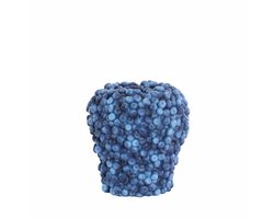 Light & Living Vaas Berries - Blauw - Ø25x25cm - Plastic - - Bloemenvaas - Woondecoratie - Decoratieve vaas voor woonkamer of slaapkamer