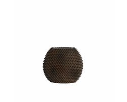 Light & Living Vaas Caldras - Bruin - Ø30,5cm - Synthetisch-Kunststof - - Bloemenvaas - Woondecoratie - Decoratieve vaas voor woonkamer of slaapkamer - Pasen - Paasdecoratie - Vaas voor Paastakken