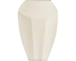 Light & Living Vaas Cordoba - Wit - 30x13x45cm - Metaal - - Bloemenvaas - Woondecoratie - Decoratieve vaas voor woonkamer of slaapkamer - Pasen - Paasdecoratie - Vaas voor Paastakken