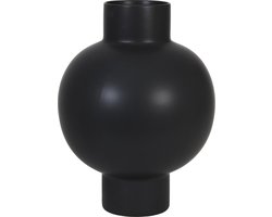 Light & Living Vaas Georgina - Zwart - 34.5x34.5x46cm - Keramiek - Modern - Bloemenvaas - Woondecoratie - Decoratieve vaas voor woonkamer of slaapkamer