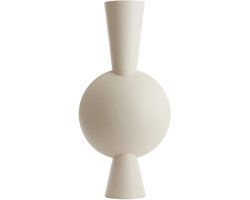 Light & Living Vaas Kavandu - Wit - 47x26x100cm - Metaal - Modern - Bloemenvaas - Woondecoratie - Decoratieve vaas voor woonkamer of slaapkamer - Sinterklaas Cadeau - Sint Kado