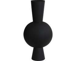 Light & Living Vaas Kavandu - Zwart - 31x20x60cm - Metaal - Modern - Bloemenvaas - Woondecoratie - Decoratieve vaas voor woonkamer of slaapkamer - Kerstcadeau - Cadeau voor hem - Cadeau voor haar - Kerstdecoratie