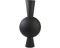 Light & Living Vaas Kavandu - Zwart - 47x26x100cm - Metaal - Modern - Bloemenvaas - Woondecoratie - Decoratieve vaas voor woonkamer of slaapkamer