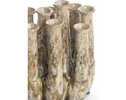 Light & Living Vaas Leanja - Keramiek - Beige - 17 x 30 x 25 cm (BxHxD)