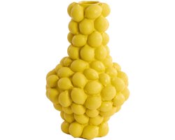 Light & Living Vaas Lemon - Geel - 27.5x27.5x46.5cm - Kunststof - Modern - Bloemenvaas - Woondecoratie - Decoratieve vaas voor woonkamer of slaapkamer