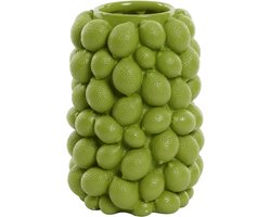 Light & Living Vaas Lemon - Groen - 23.5x23.5x33cm - Kunststof - Modern - Bloemenvaas - Woondecoratie - Decoratieve vaas voor woonkamer of slaapkamer