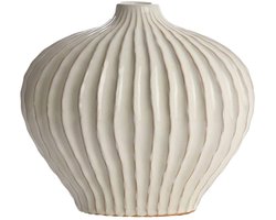 Light & Living Vaas Lorito - Crème - 35x21x30cm - Keramiek - Modern - Bloemenvaas - Woondecoratie - Decoratieve vaas voor woonkamer of slaapkamer - Moederdag - Moederdag cadeautje - Moederdag cadeau voor mama