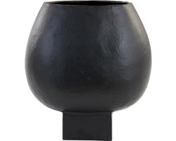 Light & Living Vaas Partida - Zwart - 34x21x40cm - Metaal - - Bloemenvaas - Woondecoratie - Decoratieve vaas voor woonkamer of slaapkamer - Pasen - Paasdecoratie - Vaas voor Paastakken