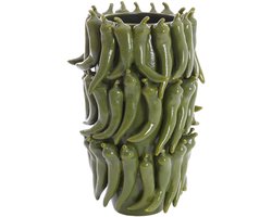 Light & Living Vaas Pepper Keramiek, 39cm - Donkergroen