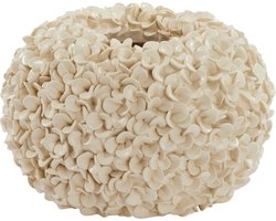 Light & Living Vaas Phylia - Crème - Ø38cm - Synthetisch-Kunststof - Modern - Bloemenvaas - Woondecoratie - Decoratieve vaas voor woonkamer of slaapkamer - Sinterklaas Cadeau - Sint Kado