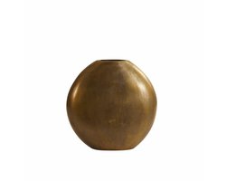 Light & Living Vaas Positano - Brons - 42x7x42cm - Metaal - Luxe - Bloemenvaas - Woondecoratie - Decoratieve vaas voor woonkamer of slaapkamer