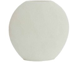 Light & Living Vaas Renda - Wit - 40.5x11x40cm - Synthetisch-Kunststof - Modern - Bloemenvaas - Woondecoratie - Decoratieve vaas voor woonkamer of slaapkamer - Kerstcadeau - Cadeau voor hem - Cadeau voor haar - Kerstdecoratie