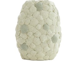 Light & Living vaas SHELL kunststof crème taupe – 31,5x19,5x40 cm