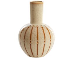 Light & Living Vaas Ulloa - Bruin - 28.5x28.5x42cm - Keramiek - Modern - Bloemenvaas - Woondecoratie - Decoratieve vaas voor woonkamer of slaapkamer