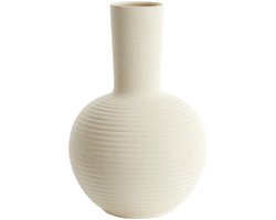 Light & Living Vaas Ulloa - Wit - Ø34cm - Keramiek - Modern - Bloemenvaas - Woondecoratie - Decoratieve vaas voor woonkamer of slaapkamer - Kerstcadeau - Cadeau voor hem - Cadeau voor haar - Kerstdecoratie