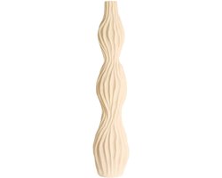 Light & Living Vaas Vania - Crème - 19.5x19x93.5cm - Keramiek - Modern - Bloemenvaas - Woondecoratie - Decoratieve vaas voor woonkamer of slaapkamer - Moederdag - Moederdag cadeautje - Moederdag cadeau voor mama