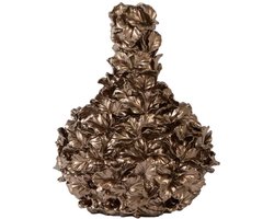 Light & Living Vaas Velina - Brons - 30x22x36cm - Kunststof - Modern - Bloemenvaas - Woondecoratie - Decoratieve vaas voor woonkamer of slaapkamer