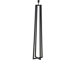 Light & Living Vloerlamp Miley - Zwart - 25x130cm - Industrieel - Staande lampen voor Woonkamer - Slaapkamer