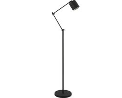 Light & Living Vloerlamp Rijeka - Mat zwart - Ø10cm - Modern - Staande lampen voor Woonkamer - Slaapkamer