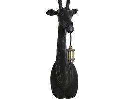 Light & Living Wandlamp Giraffe - Zwart - 20.5x19x61cm - Binnen Modern