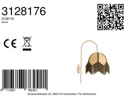 Light & Living Wandlamp Sulina - Groen - 33x25x47cm - Binnen Bohemian