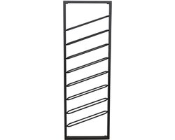 Light & Living Wijnrek Amore - Zwart - 8 Flessen - Metaal - Voor aan de Muur – 8 Flessen – Modern - Wijnrek Muur - Wijnrek Metaal