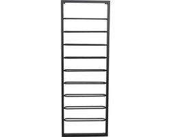 Light & Living Wijnrek Amore - Zwart - 9 Flessen - Metaal - Voor aan de Muur – 9 Flessen – Modern - Moederdag - Moederdag cadeautje - Moederdag cadeau voor mama