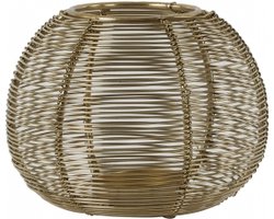 Light Living Windlicht Odeto Metaal - Goud - 14x11x14 cm (BxHxD) Goud - Kaarsenhouder - Kaars - Gold - Woonaccessoires - Woonaccessoire - Interieur - Living - Sfeer - Deco - Decoratief - Decoratie - Luxe - Kerst - Kerstmis - Winter - kaars - Kaarsen