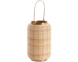 Light & Living Windlicht Vivaro - Bruin - 16.5x16.5x27cm - Bohemian