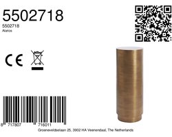 Light & Living Zuil Alarios - Antiek brons - Ø30cm - Modern