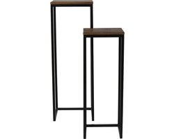 Light & Living Zuil Bryson - Hout/Zwart - Set - Modern