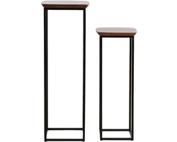 Light & Living Zuil Quenza Acaciahout, Set van 2 stuks - Bruin