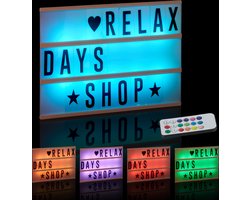 lightbox met kleurverandering - 85 letters en symbolen - op batterijen